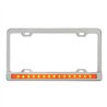GG60055 - 4 HOLES CR. LIC. FRAME W/12" AMBER/AMBER LED & CR. PL BEZEL