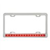 GG60057 - 4 HOLES CR. LIC. FRAME W/12" RED/RED LED & CR. PL BEZEL