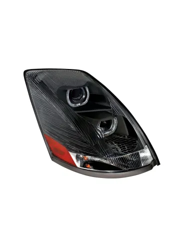 UP31269-Blackout Projection Headlight With White LED Light Bar For 2003-2017 Volvo VN/VNL - Passenger