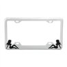 GG60193 - CR. LICENSE PLATE FRAME W/ BLACK NUDE