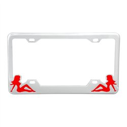 GG60194 - CR. LICENSE PLATE FRAME W/ RED NUDES