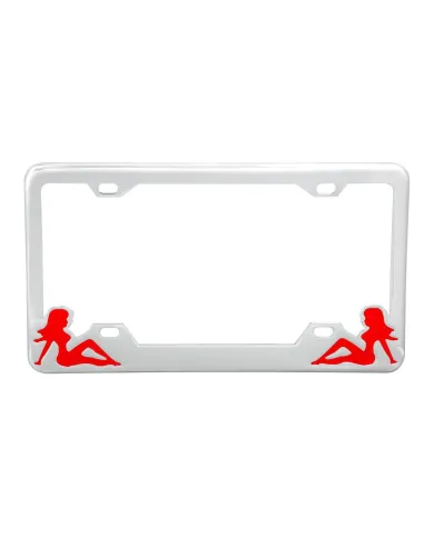 GG60194 - CR. LICENSE PLATE FRAME W/ RED NUDES