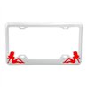 GG60194 - CR. LICENSE PLATE FRAME W/ RED NUDES