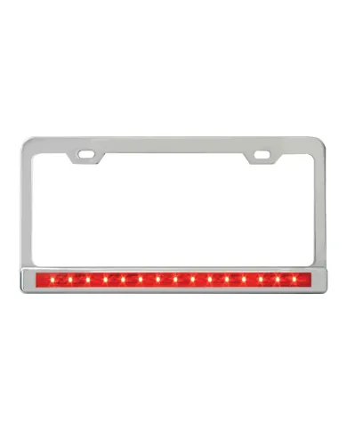 GG60452 - CR. 2 HOLES LIC. FRAME W/12" RED/RED LED & CR. PL BEZEL