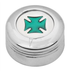 GG66953 - CR. PLASTIC A/C KNOB W/GREEN IRON CROSS FOR PETE 2005 UP