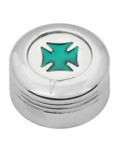 GG66953 - CR. PLASTIC A/C KNOB W/GREEN IRON CROSS FOR PETE 2005 UP