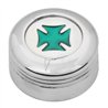 GG66953 - CR. PLASTIC A/C KNOB W/GREEN IRON CROSS FOR PETE 2005 UP