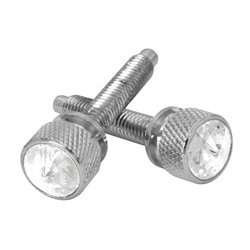 GG67142 - CR. SCREW W/CLEAR CRYSTAL FOR KENWORTH BUTTON HEAD DASH