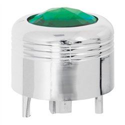 GG69043 - CR. PLASTIC A/C KNOB W/GREEN JEWEL FOR PETE