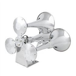 GG69991 - CR. HEAVY DUTY TRAIN HORN W/ S.S. "L" BASE BRACKET 12V/24V