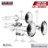 GG69991 - CR. HEAVY DUTY TRAIN HORN W/ S.S. "L" BASE BRACKET 12V/24V