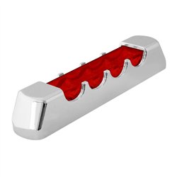 GG74812 - 4" RED/RED 4 LED LIGHT BAR W/CR. PLASTIC BEZEL COVER