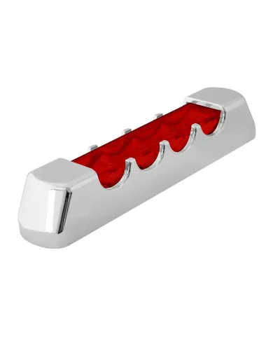 GG74812 - 4" RED/RED 4 LED LIGHT BAR W/CR. PLASTIC BEZEL COVER