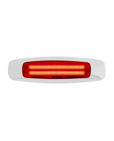 GG74843 - 5-3/4" RECT. PRIME RED/CLEAR 4 LED MARKER SEALED LIGHT