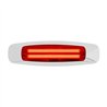 GG74843 - 5-3/4" RECT. PRIME RED/CLEAR 4 LED MARKER SEALED LIGHT