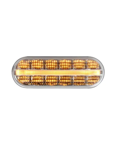 GG74851 - OVAL PRIME SPYDER AMBER/CLEAR 14 LED SEALED LIGHT