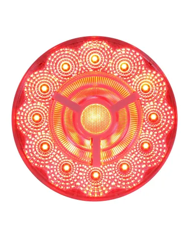 GG74873 - 4" PRIME SPYDER RED/CLEAR 17 LED SEALED LIGHT