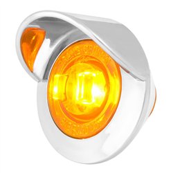 GG75230 - 1-1/4" AMBER/AMBER 1LED DUAL FUNCT. LIGHT W/CR. BEZEL&VISOR