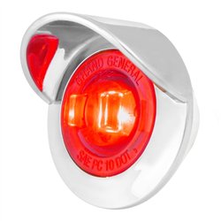 GG75232 - 1-1/4" RED/RED 1LED DUAL FUNCT. LIGHT W/CR. BEZEL&VISOR