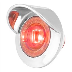 GG75233 - 1-1/4" RED/CLEAR 1LED DUAL FUNCT. LIGHT W/CR. BEZEL&VISOR