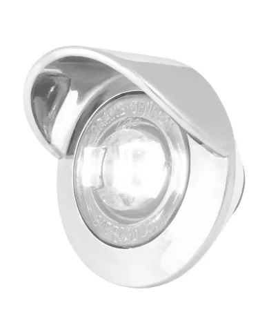 GG75234 - 1-1/4" WHITE/CLEAR 1LED DUAL FUNCT. LIGHT W/CR. BEZEL&VISOR