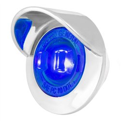GG75235 - 1-1/4" BLUE/BLUE 1LED DUAL FUNCT. LIGHT W/CR. BEZEL&VISOR
