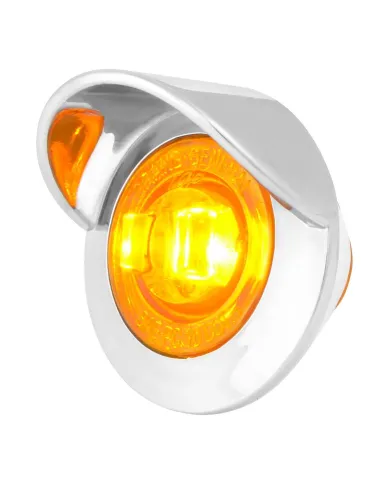 GG75260 - 1" MINI AMBER/AMBER 1LED DUAL FUNCT. LIGHT W/CR. BEZEL&VISOR