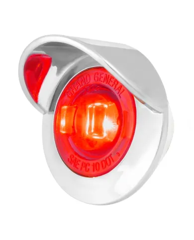 GG75262 - 1" MINI RED/RED 1LED DUAL FUNCT. LIGHT W/CR. BEZEL&VISOR
