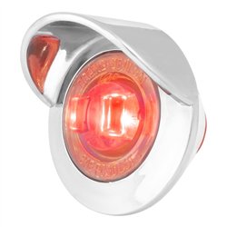 GG75263 - 1" MINI RED/CLEAR 1LED DUAL FUNCT. LIGHT W/CR. BEZEL&VISOR