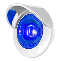 GG75265 - 1" MINI BLUE/BLUE 1LED DUAL FUNCT. LIGHT W/CR. BEZEL&VISOR