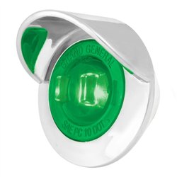 GG75266 - 1" MINI GREEN/GREEN 1LED DUAL FUNCT. LIGHT W/CR. BEZEL&VISOR