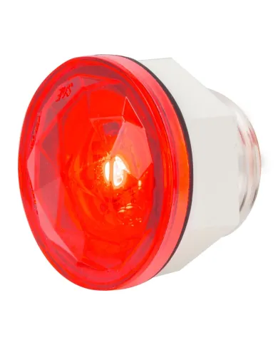 GG75302 - 1-1/4" RED/RED DIAMOND LENS 1 LED DUAL FUNT. LIGHT W/ NUT