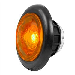 GG75310 - 1-1/4" AMBER/AMB DIAMOND LENS 1 LED DUAL FUNT. LIGHT W/ GRMT