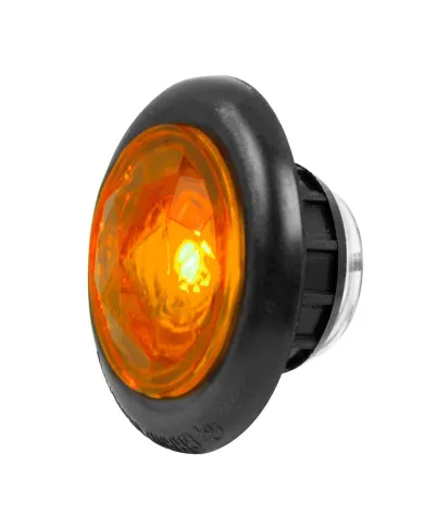 GG75310 - 1-1/4" AMBER/AMB DIAMOND LENS 1 LED DUAL FUNT. LIGHT W/ GRMT
