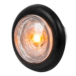 GG75311 - 1-1/4" AMBER/CLR DIAMOND LENS 1 LED DUAL FUNT. LIGHT W/ GRMT