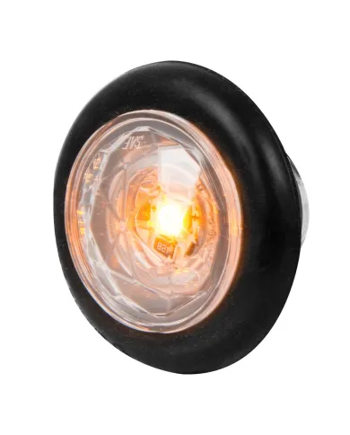 GG75311 - 1-1/4" AMBER/CLR DIAMOND LENS 1 LED DUAL FUNT. LIGHT W/ GRMT