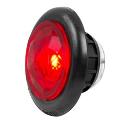 GG75312 - 1-1/4" RED/RED DIAMOND LENS 1 LED DUAL FUNT. LIGHT W/ GRMT