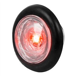 GG75313 - 1-1/4" RED/CLEAR DIAMOND LENS 1 LED DUAL FUNT. LIGHT W/ GRMT