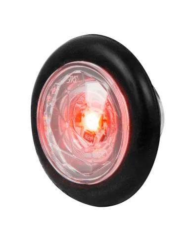 GG75313 - 1-1/4" RED/CLEAR DIAMOND LENS 1 LED DUAL FUNT. LIGHT W/ GRMT