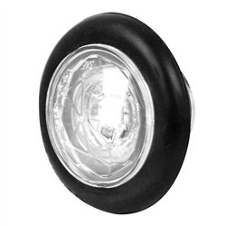 GG75314 - 1-1/4" WHITE/CLR DIAMOND LENS 1 LED INTERIOR LIGHT W/GROMMET