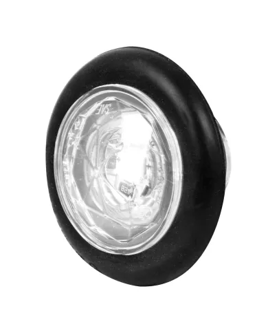 GG75314 - 1-1/4" WHITE/CLR DIAMOND LENS 1 LED INTERIOR LIGHT W/GROMMET