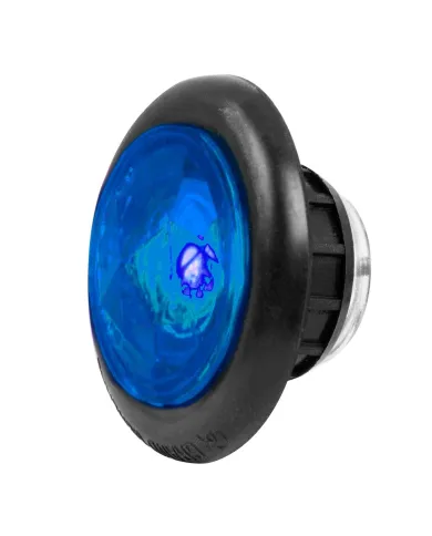 GG75315 - 1-1/4" BLUE/BLUE DIAMOND LENS 1 LED INTERIOR LIGHT W/GROMMET