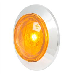 GG75320 - 1-1/4" AMBER/AMB DIAMOND 1LED DUAL FUNC. LIGHT W/CR. BEZEL