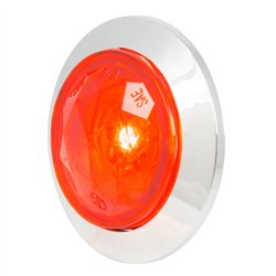 GG75322 - 1-1/4" RED/RED DIAMOND 1LED DUAL FUNC. LIGHT W/CR. BEZEL