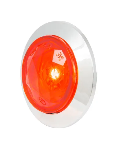 GG75322 - 1-1/4" RED/RED DIAMOND 1LED DUAL FUNC. LIGHT W/CR. BEZEL