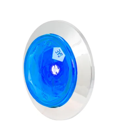 GG75325 - 1-1/4" BLUE/BLUE DIAMOND 1LED DUAL FUNC. LIGHT W/CR. BEZEL