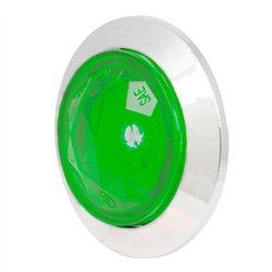 GG75326 - 1-1/4" GREEN/GRN DIAMOND 1LED DUAL FUNC. LIGHT W/CR. BEZEL