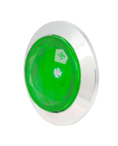 GG75326 - 1-1/4" GREEN/GRN DIAMOND 1LED DUAL FUNC. LIGHT W/CR. BEZEL