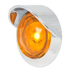 GG75330 - 1-1/4" AMBER/AMB DIAMOND 1LED DUAL FN. LIGHT W/CR. VISOR BZ