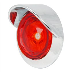 GG75332 - 1-1/4" RED/RED DIAMOND 1LED DUAL FN. LIGHT W/CR. VISOR BZ